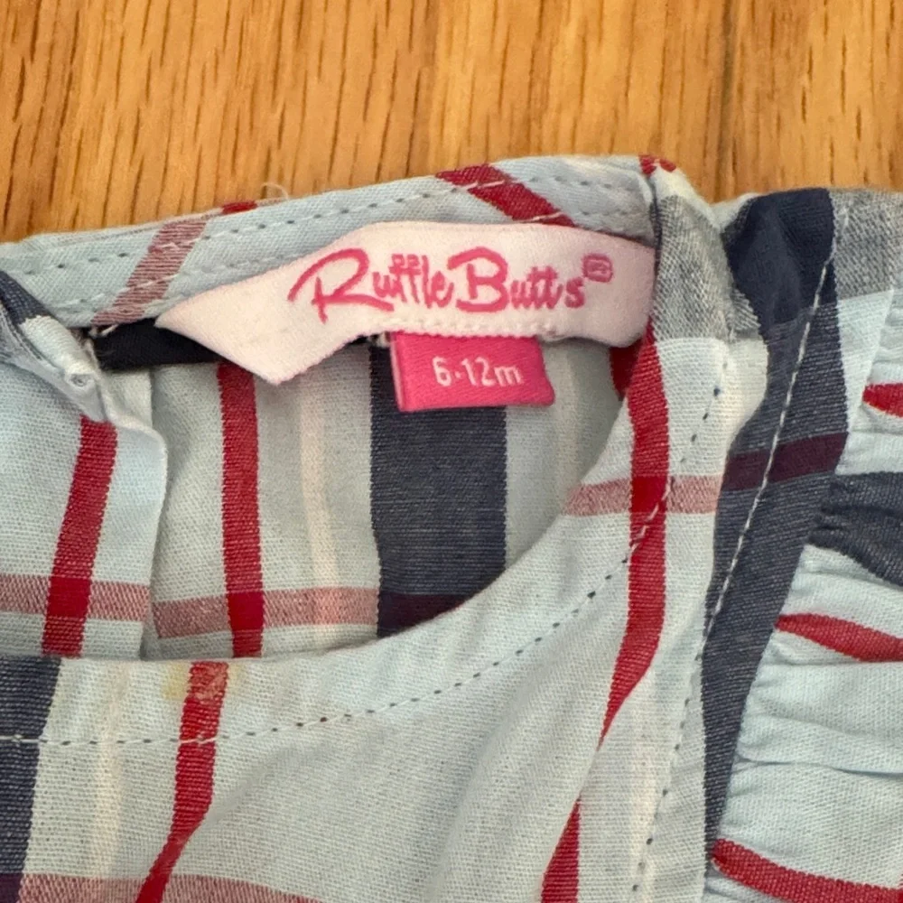 Ruffle Butts Red and Blue Plaid Diaper Cover